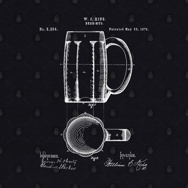 Beer Mug Patent - Craft Beer Art - Blueprint by patentpress